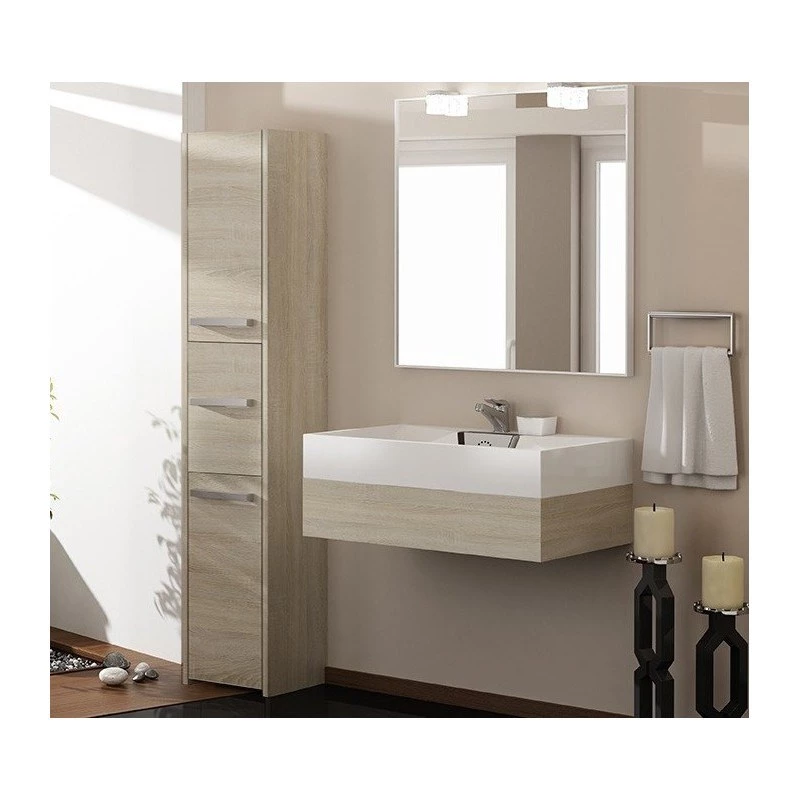 Armario de baño Topeshop S43 SONOMA roble