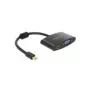 Adaptador de cable de vídeo DeLOCK 65553 Mini DisplayPort HDMI VGA 0,18 m