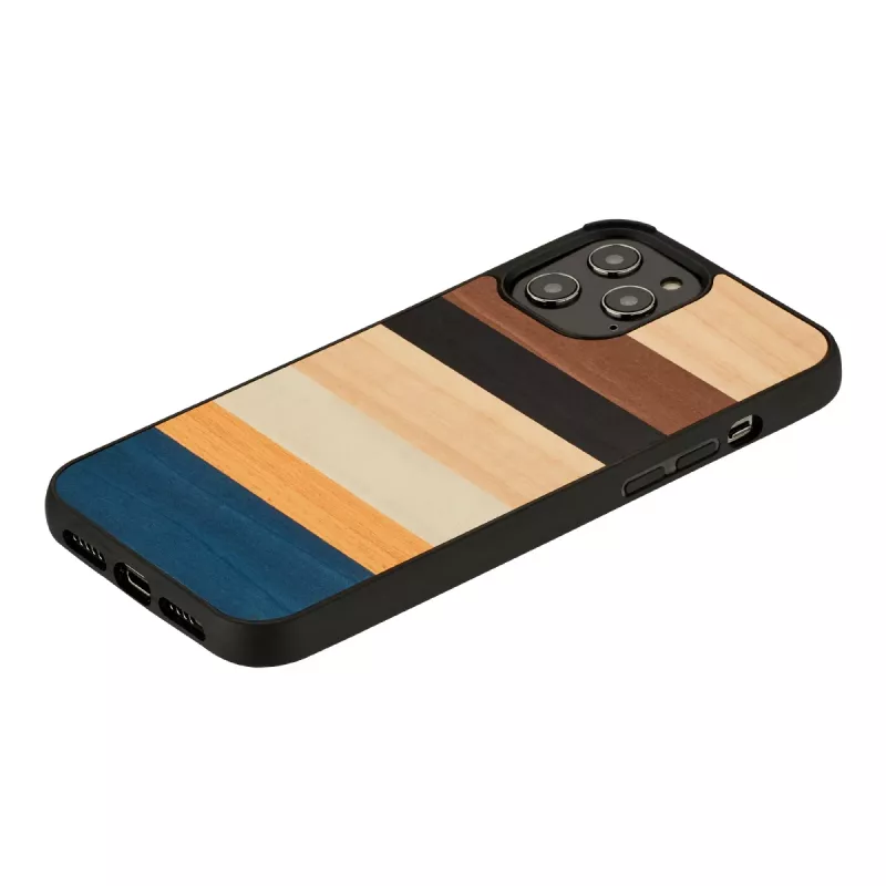 Funda protectora Man and Wood para iPhone 12 / 12 Pro, negra
