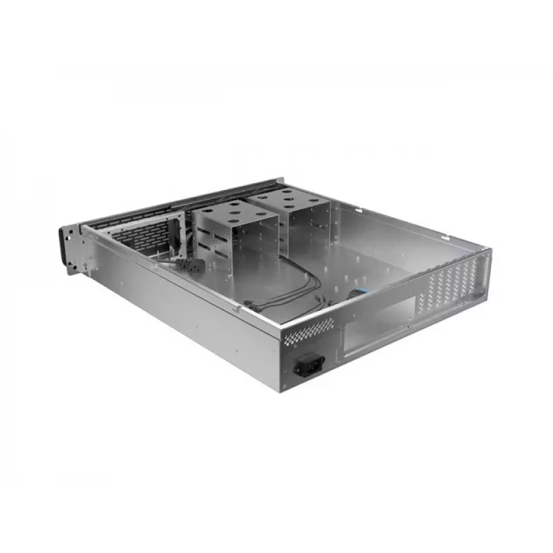 Caja rack Lanberg SC01-5202-12B 2U negra 3 ventiladores HDD+SSD