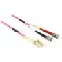 Cable de fibra óptica DeLOCK LC a ST multimodo OM4 0,5 m