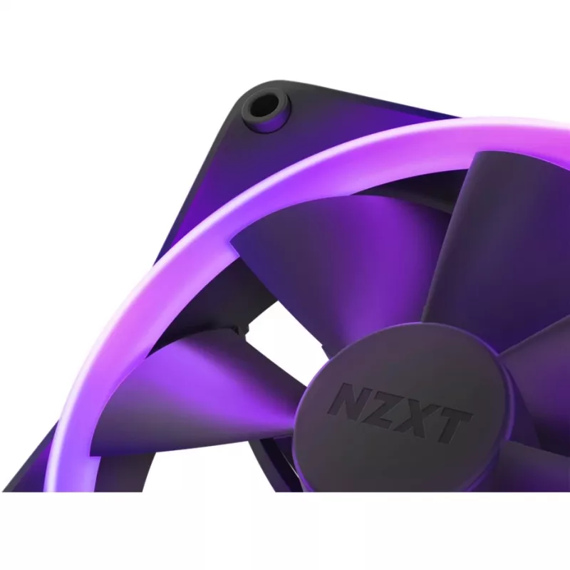 NZXT F120 RGB 120mm ARGB ventilador de carcasa pack de tres - negro