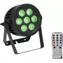 Luz PAR LED EUROLITE 7x8W QCL Spot — LEDs RGBW 7x8W, luminaria compacta para escenario/estudio