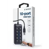 Hub USB Gembird UHB-U2P10P-01 — hub USB 2.0 de 10 puertos