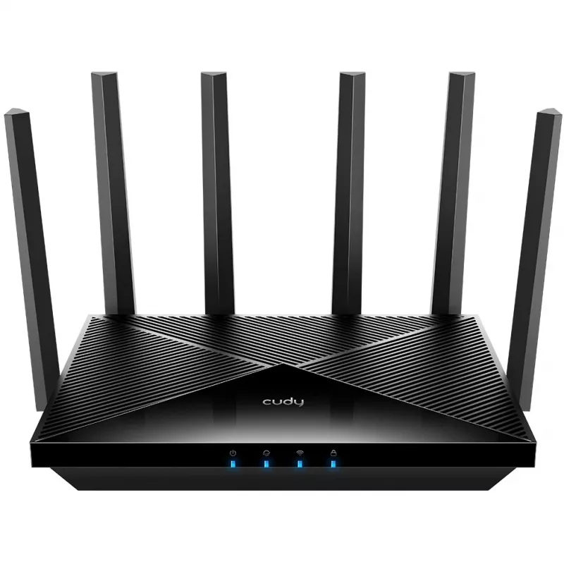 Router de sobremesa Cudy WR11000 — Tri-Band 2,4/5/6 GHz, Wi-Fi 7, 4× 2,5 Gigabit LAN, 5765 Mbit/s por banda de 6 GHz, 512 MB RAM