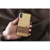Funda protectora MAN&WOOD para iPhone X/XS – Terra negro, parte trasera protectora
