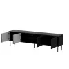 Mueble TV Cama CORTINA 4D 200x40x55 negro