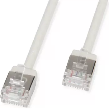 Cable de parcheo ROLINE U/FTP Cat.6A RJ45 ultra corto Gris 1m - Red - FTP (21.15.4501)