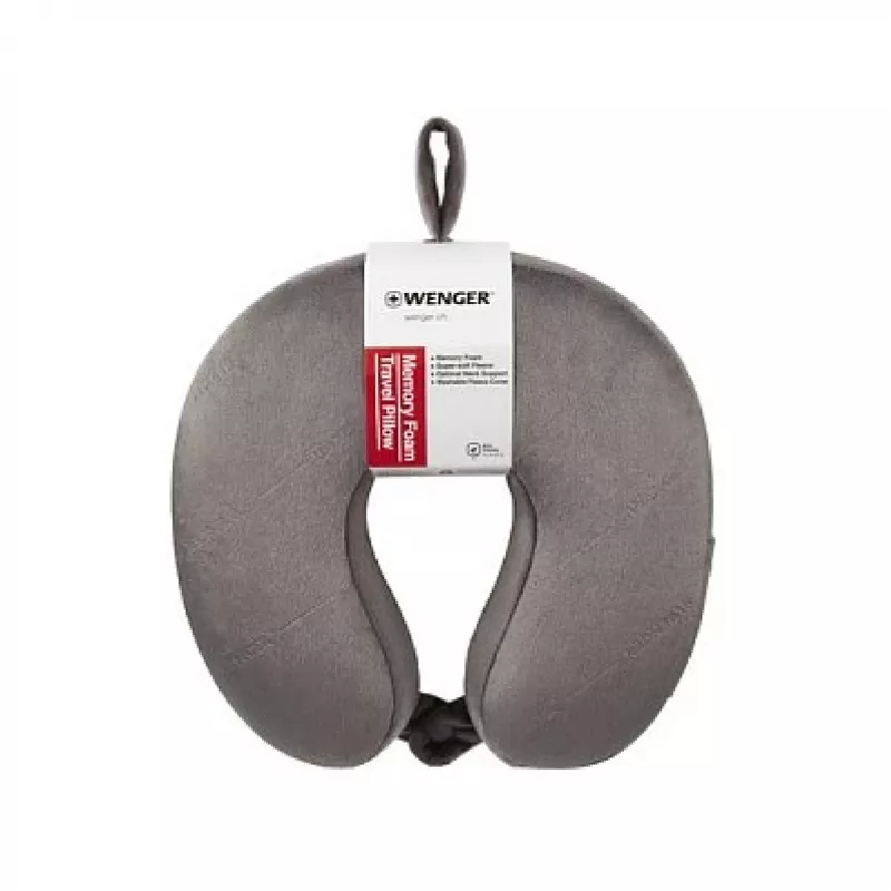 Almohada de viaje para el cuello WENGER con espuma viscoelástica gris (611884)