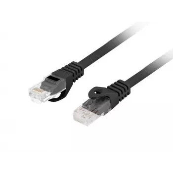 Cable de parcheo Cat.6 UTP LSZH CU 1 m negro probado Fluke