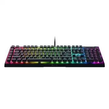Razer BlackWidow V4 X Teclado mecánico para gaming, interruptores amarillos, distribución US, con cable, Negro