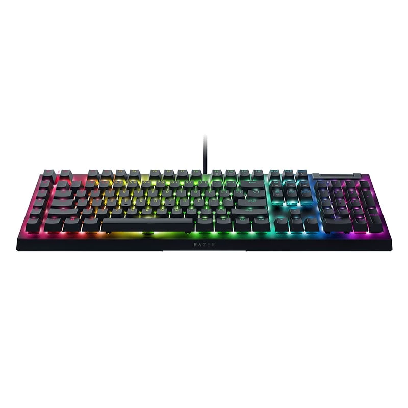 Razer BlackWidow V4 X Teclado mecánico para gaming, interruptores amarillos, distribución US, con cable, Negro