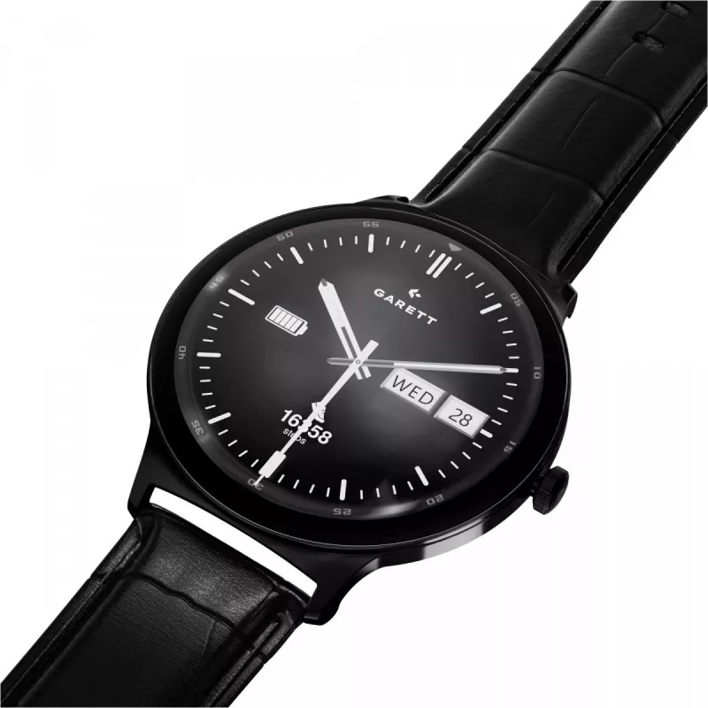Smartwatch Garett Quantum — acero inoxidable negro