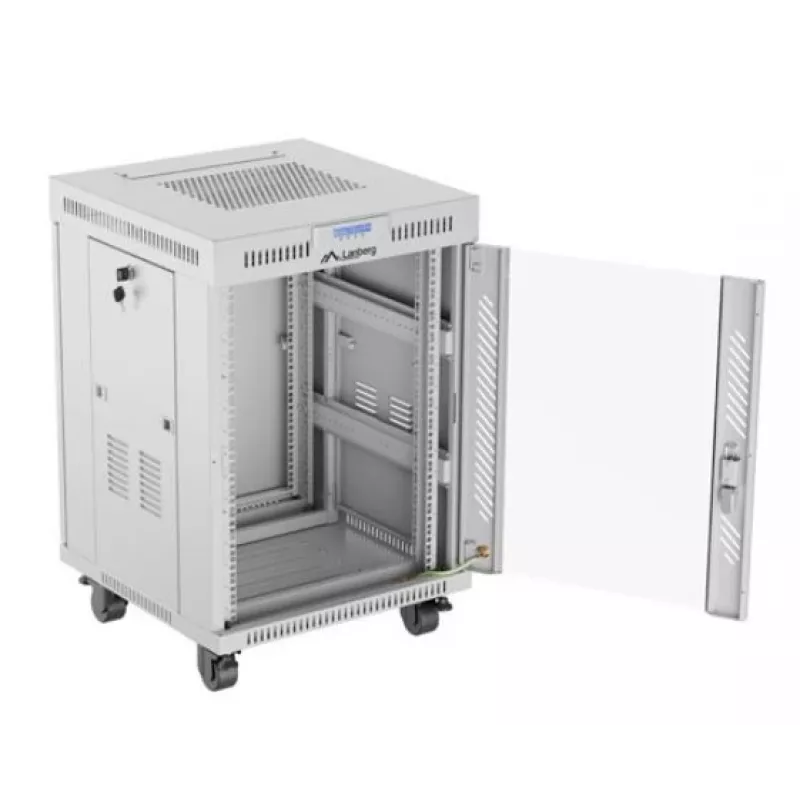 Armario rack Lanberg FF01-6615-12SL 15U rack independiente Gris