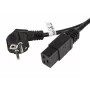 Cable de alimentación CEE 7/7 - IEC 320 C19 16A VDE 1,8M negro
