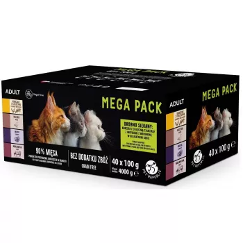Bolsitas de comida húmeda para gatos PetRepublic 100 g — pato, pavo, ternera, pollo con ternera
