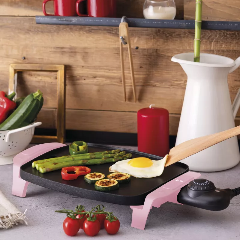 Parrilla eléctrica Jata JEGR5522 – revestimiento antiadherente, temperatura regulable, modelo de sobremesa