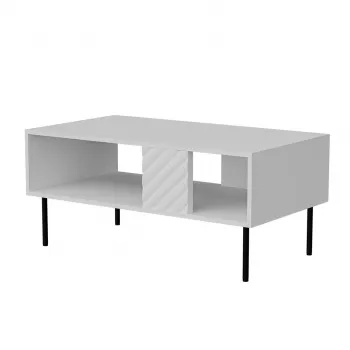 Mesa de centro Cama Meble LUCCA 100 x 55 x 46 cm, rectangular blanca
