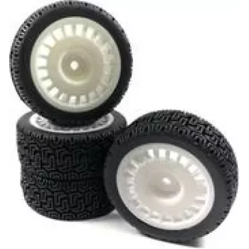 Absima 1:10 Rally Ruedas completas montadas Negro 4 unidades (2510063)