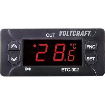 Regulador de temperatura Voltcraft ETC-902, entrada NTC/PTC, rango de -30 a 50 °C, salida de relé 10 A