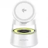 Cargador inalámbrico 4smarts Qi2 Aura Sound blanco – carga inalámbrica rápida Qi2, altavoz integrado