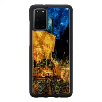 Funda protectora iKins para Samsung Galaxy S20+ — negra Cafe Terrace
