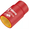 Vaso de carraca Zyklop VDE, 18mm, 3/8 rojo/amarillo, aislado hasta 1.000 voltios