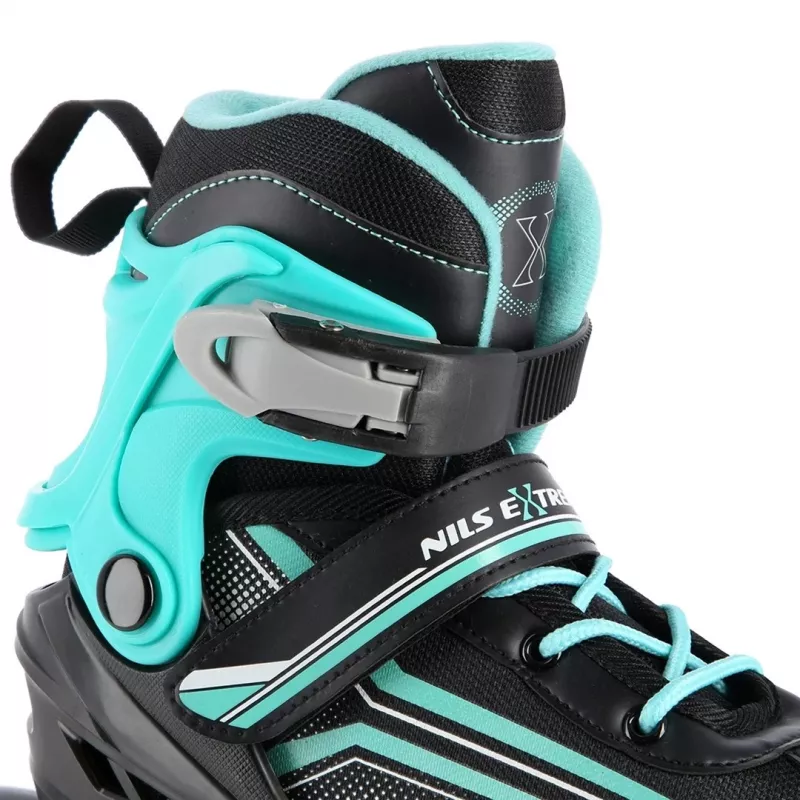 Patines 2IN1 Nils Extreme NH18190 negro/azul talla M (34-38) con patines de hockey intercambiables