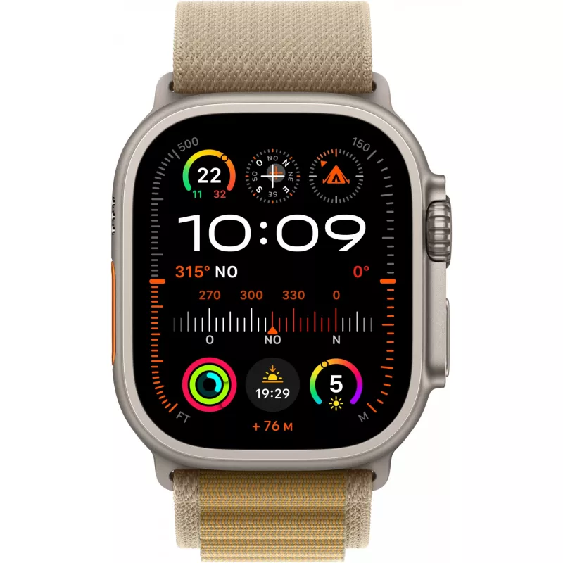APPLE Watch Ultra 2 GPS + Cellular 49mm carcasa de titanio natural con correa Alpine Loop tan - Large