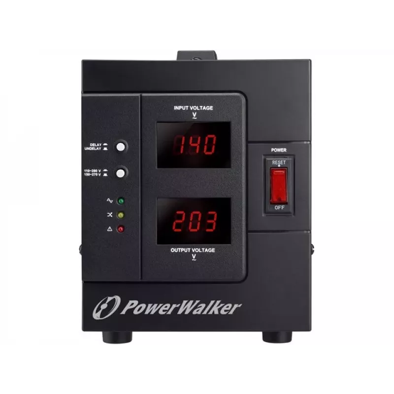 PowerWalker AVR 2000 SIV FR regulador de tensión 2 salidas AC 110 - 280 V negro