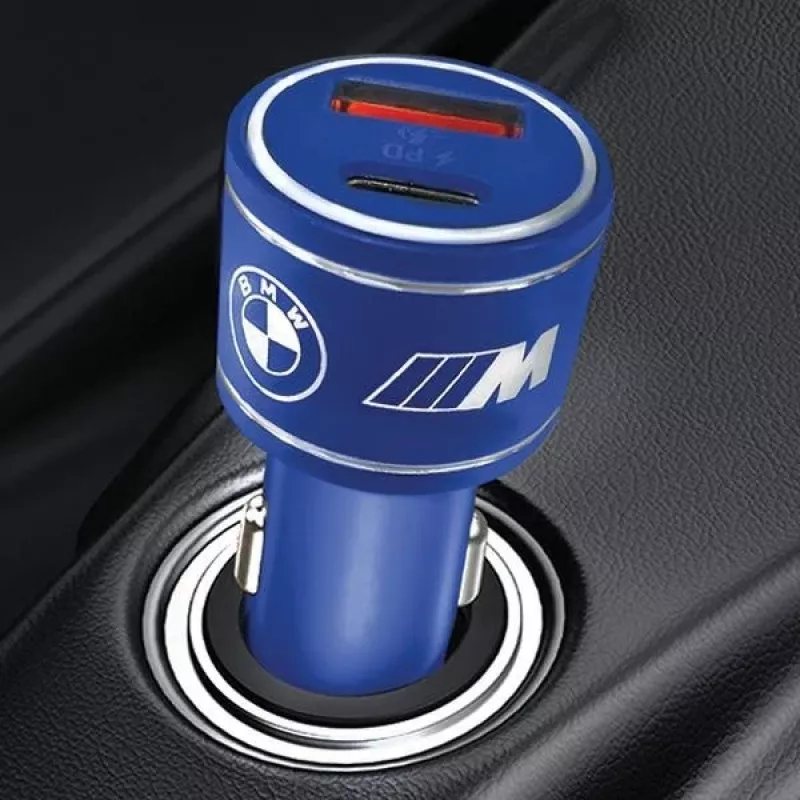 Cargador de coche 20W PD-QC 3.0 Fast Blue