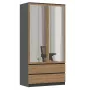 Topeshop SZAFA MALWA AN/AR L armario de dormitorio 5 baldas 2 puertas