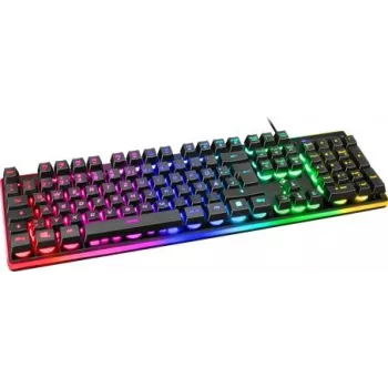 Deltaco Gaming GAM-021-RGB-DE teclado gaming con cable, USB ergonómico, iluminado alemán, QWERTZ negro (GAM-021-RGB-DE)