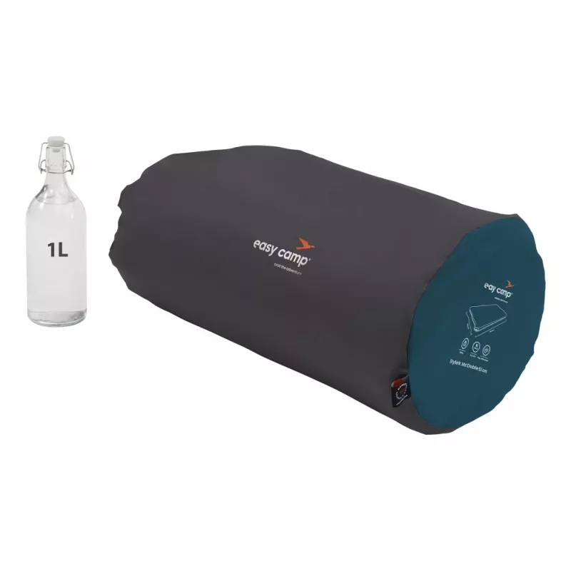 Colchón hinchable doble easy camp 300079 — poliéster, 1200×1930×50 mm, azul
