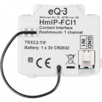 Homematic IP 153489A0 emisor inalámbrico domótico, a pilas, montaje en pared, RF Wireless