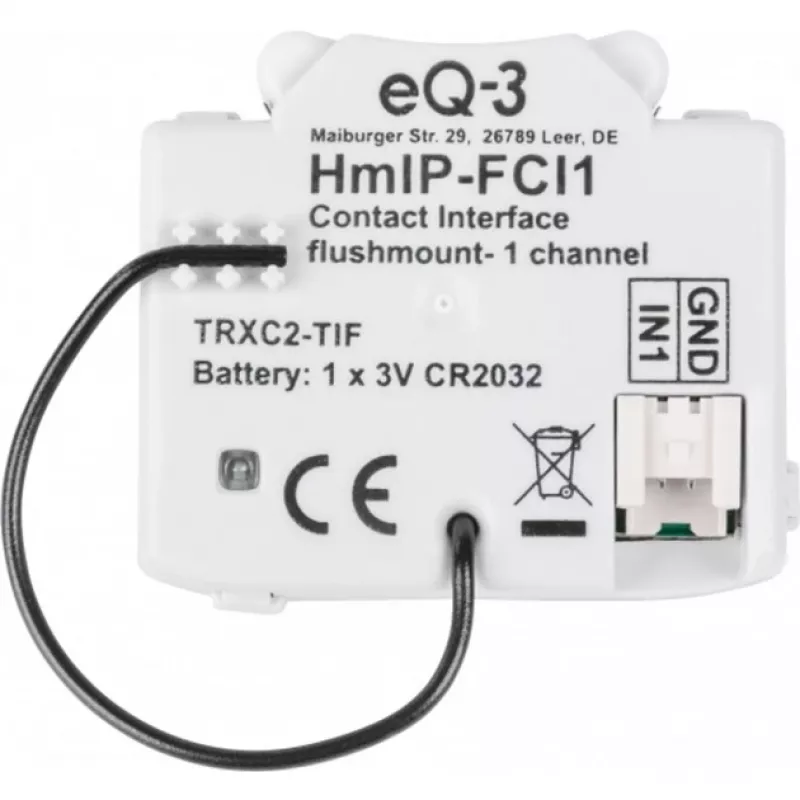 Homematic IP 153489A0 emisor inalámbrico domótico, a pilas, montaje en pared, RF Wireless
