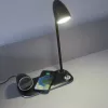Lámpara de mesa Tellur TLL151361 con cargador inalámbrico Qi y altavoz Bluetooth, iluminación ajustable