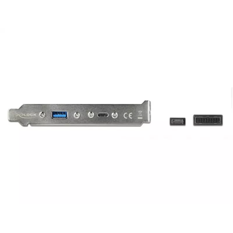 Chapa de ranura DeLOCK 89934 con 1 x conector USB Type-C y 1 x conector USB Type-A