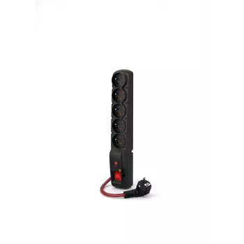 ACAR F5 POWER Negro 5 salidas AC 230 V 10 m