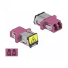 Acoplador de fibra óptica DeLOCK 86901 LC dúplex hembra a LC dúplex hembra multimodo violeta