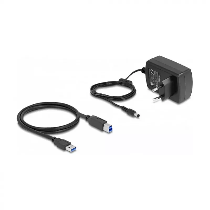 Estación de acoplamiento USB doble DeLOCK para 2 x SATA HDD SSD con función de clonación y lector de tarjetas