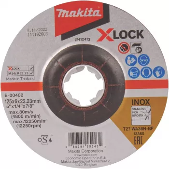 Makita E-00402 - Disco de lijar - Metal - Makita - 2,22 cm - 12,5 cm - 6 mm