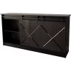 Cómoda 160x80x35 GRANERO negro/negro brillante