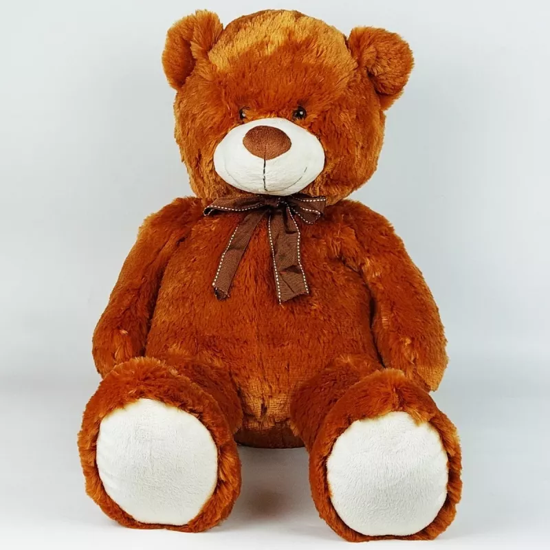 Peluche mascota osito de peluche con lazo 70 cm marrón