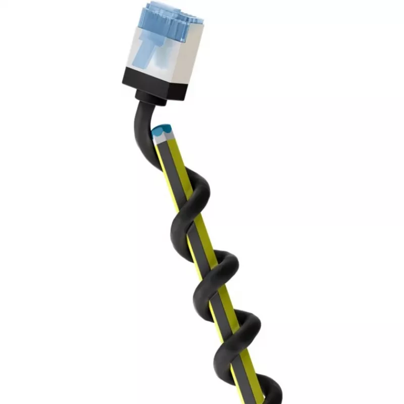 Goobay cable de red CAT 6A ultraflexible fino U/FTP negro – conector extra corto (74317)