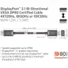 Club 3D CAC-1091 cable DisplayPort 2.1, certificado VESA DP80, bidireccional, 4K120Hz / 8K60Hz / 10K30Hz, macho/macho, 1,2 m