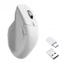 Ratón óptico inalámbrico Keychron M6S-B72 — para diestros, 12000 DPI, RF inalámbrico + Bluetooth + USB-C, blanco