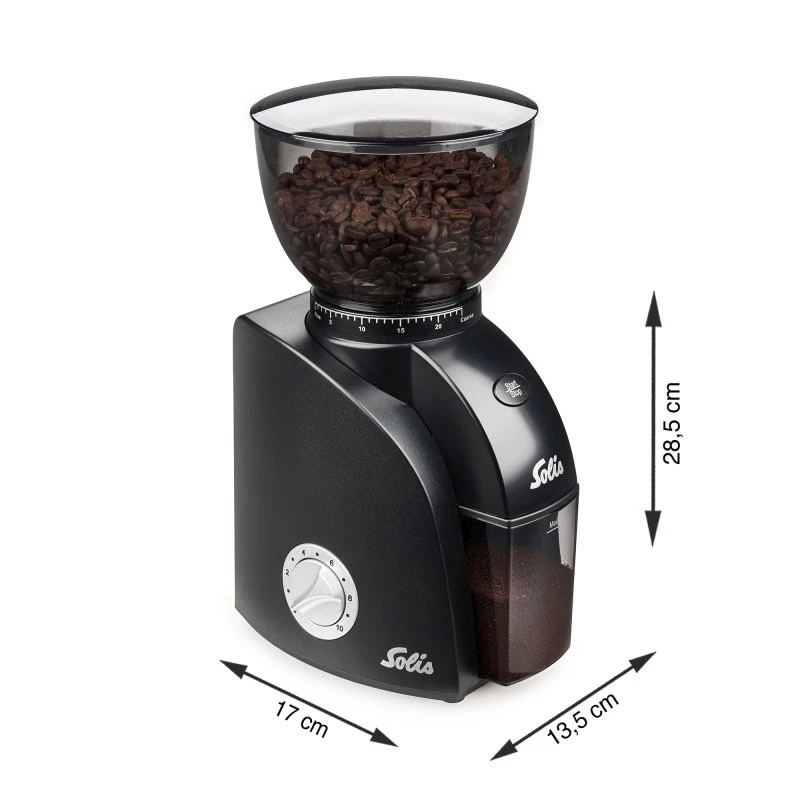 Molinillo de café Solis Scala Zero Static 135 W negro plata