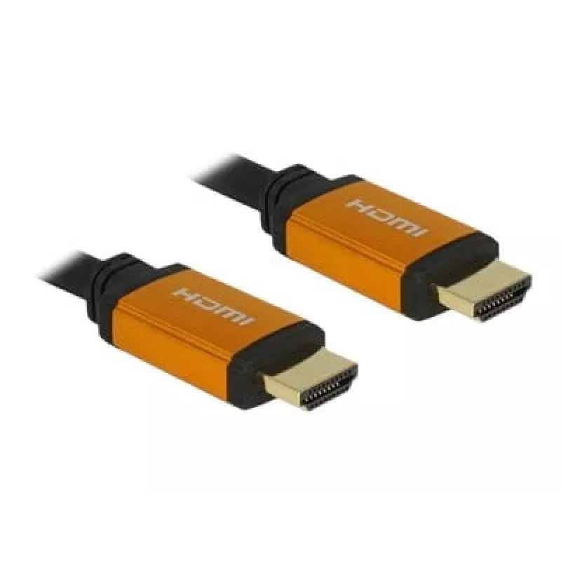 Cable HDMI DeLOCK 85727 1m tipo A macho a macho negro dorado