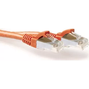 ACT Naranja 0,50 metros cable de red SFTP CAT6A snagless con conectores RJ45